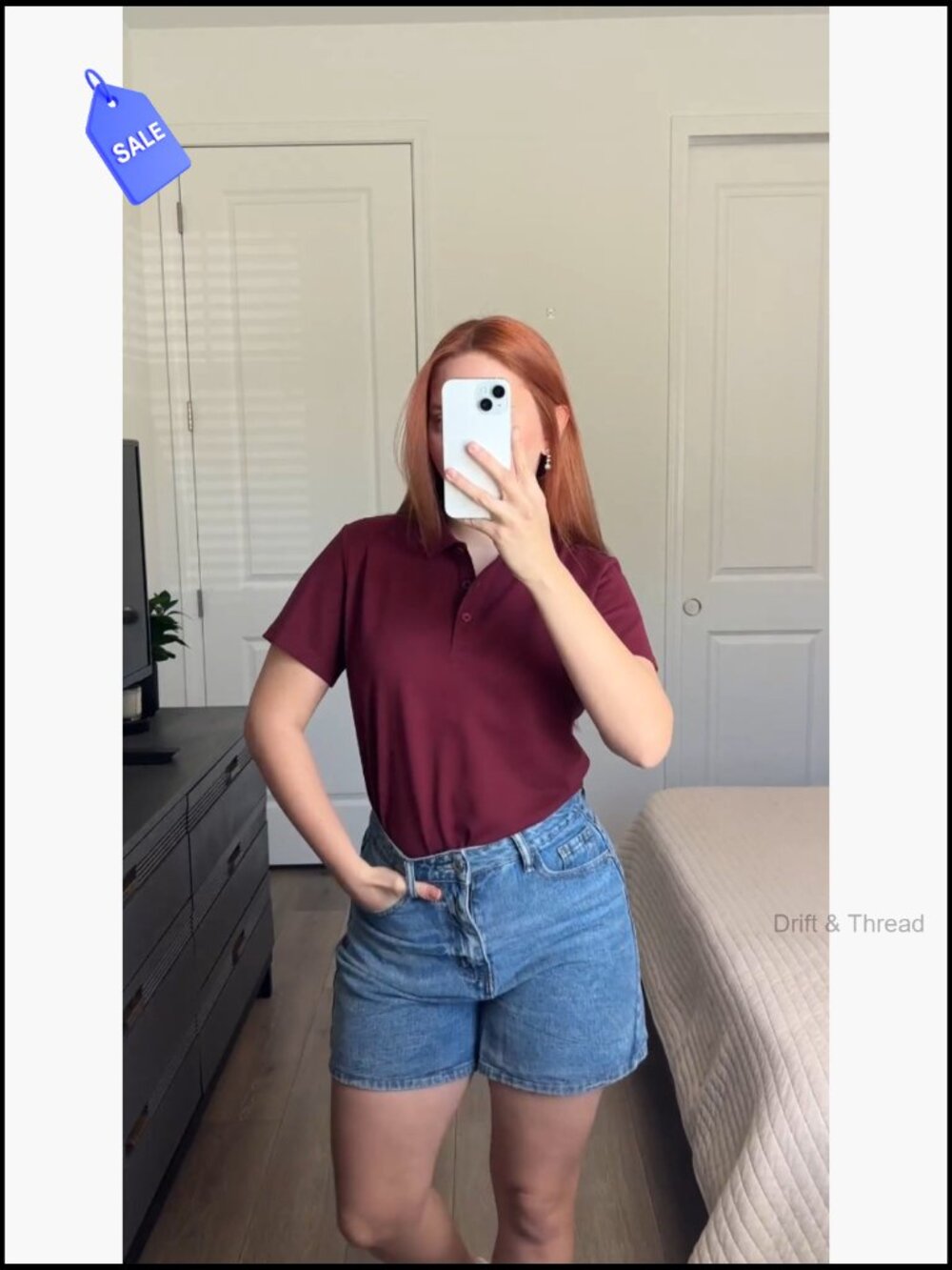 Women's Short Sleeve 3-Button Polo Shirt Cotton Blend Business Casual Summer Top - Picture 7 of 7